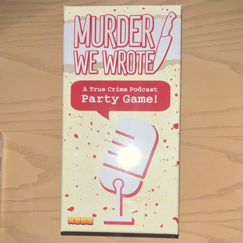 Kess Murder We Wrote True Crime Party Card Game, Adults 18+, Beige/Red